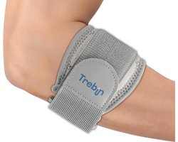 Trebin Elleboog Brace met Gelvulling - Tennisarm Brace - Tenniselleboogbrace - Golfarm Brace - Ergonomisch Ontwerp - Grijs - One Size