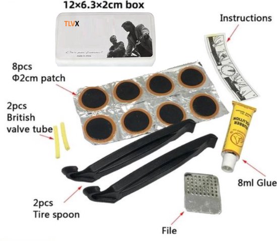 6 STUKS Fietsband Bandenlichter, Zwarte Band Remover