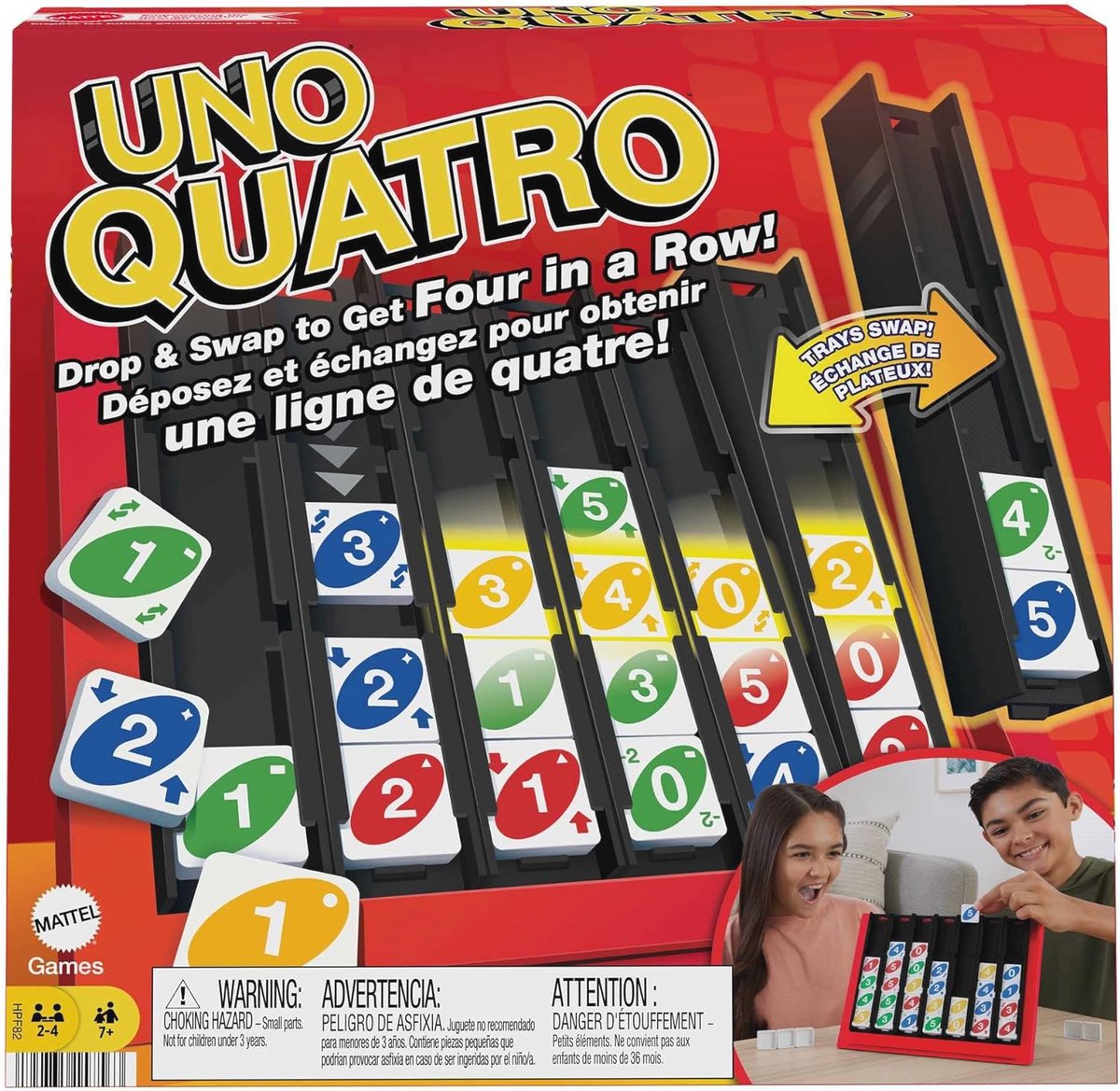 UNO Quatro Filmspel - Perfect voor Gezinsavonden, Spelletjesavonden, en Feestjes