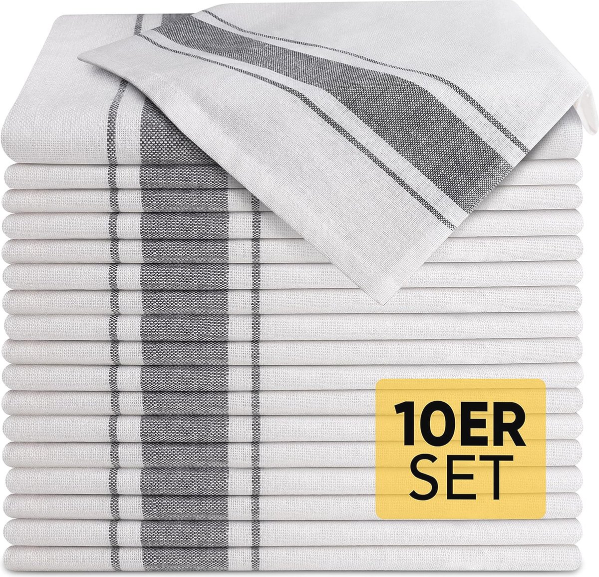 Katoenen Theedoeken Set 4-delig - Hoge Kwaliteit Geruite Keukendoeken 70x50 cm - Absorberende Vaatdoeken voor Droog Gebruik