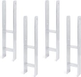 Bol.com Alberts 4 x H-ankerpaal ondersteuning carportpaal schoen H-balk thermisch verzinkt 600 mm aanbieding