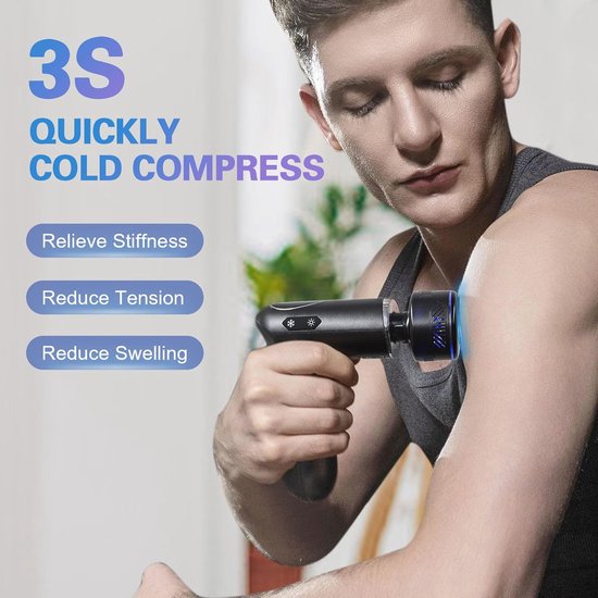 Mini Massagepistool voor Diep Weefsel met Warmte en Koud - Spiermassage voor Rugpijn en Handmassage, Inclusief Draagtas van TOLOCO — afbeelding 5