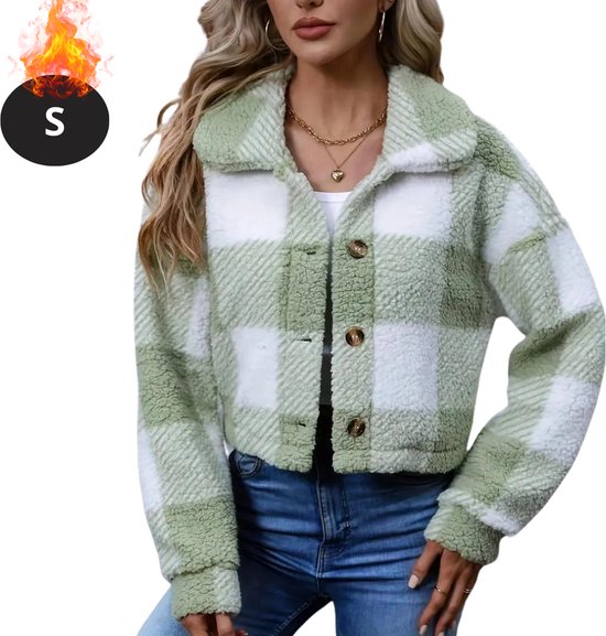 IQYU Winterjas voor dames, warm teddy/winterjas, lang, warm gevoerd