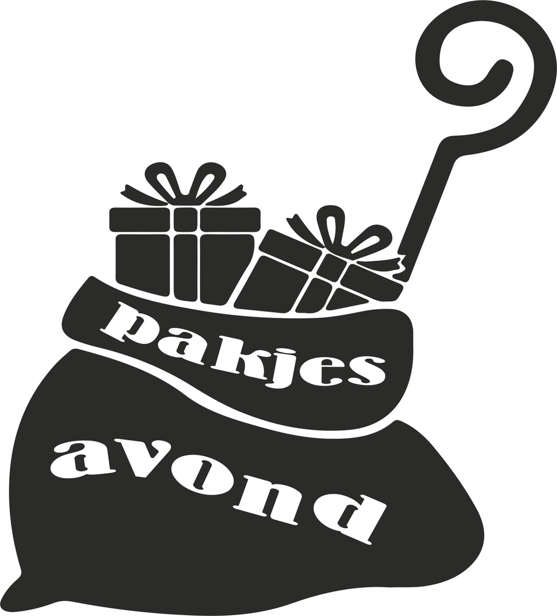 Raamsticker - Sinterklaas - Pakjesavond - 15cm x 16cm