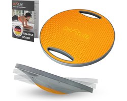 DH FitLife Fitnessbalansbord - Met Handgrepen - Extra Groot Ø 42 cm - Belastbaar tot 200 kg - Evenwichtstrainer voor Volwassenen en Kinderen
