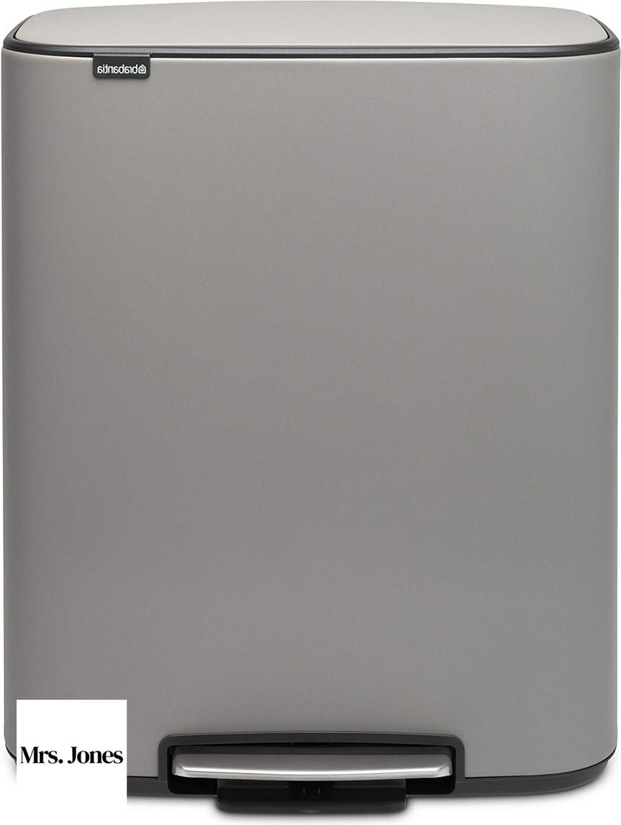 Mrs. Jones Prullenbak Kunststof Binnenemmer Mineral Concrete Grey 1 binnenemmer (60L) Prullenbak 60 liter