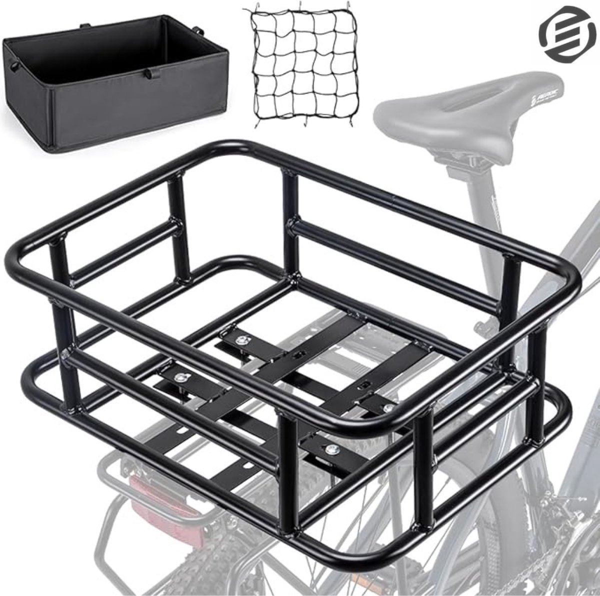 Equivera Fietsbak - Fietsmand - Fietskrat - Fiets Mand - Fietsmanden - Fiets Bak - Fiets Krat