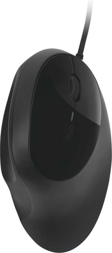 Kensington Pro Fit® Ergonomische Bedrade Muis - Met USB 3.0-Aansluiting - 4 DPI-Instellingen en 5 Knoppen - Zwart