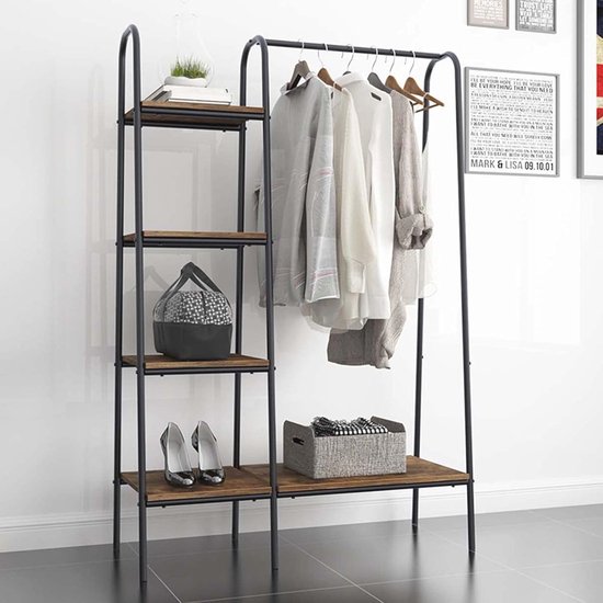 Songmics kledinghanger - HSR05B -2 planken -zwart