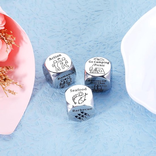 Koppel Spelletjes Date Night Decision Dice – Mechanische Dobbelstenen Voor Koppels, Met 6 Date-ideeën, Leuk Relatiecadeau Cadeau Voor Koppels