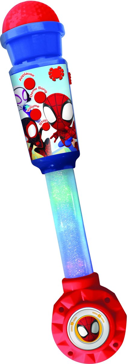 Spider-Man Verlichtingsmicrofoon met luidspreker (aux-in), melodieën en geluidseffecten
