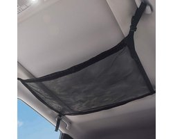 Auto organiser - Autostoel Organizer Opbergnet - Organizer - Bagagenet - auto opbergtas - 78*53cm - zwart - Dubbellaags gaasvak voor in de auto - Polyester