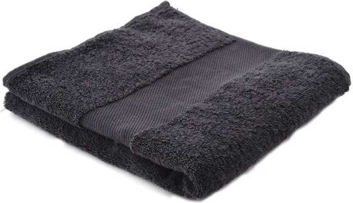 Towelcity Luxe badhanddoek - donkergrijs - 50 x 90 cm - 550 grams - Badkamer textiel - Katoen
