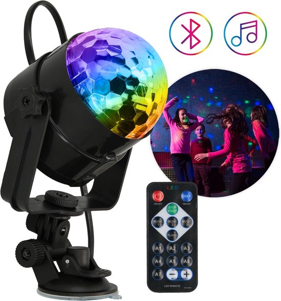 iMoshion Discolamp met afstandsbediening - Muziekgestuurde LED Discobal - Disco Lamp kinderen / Disco Licht volwassenen - Feestverlichting