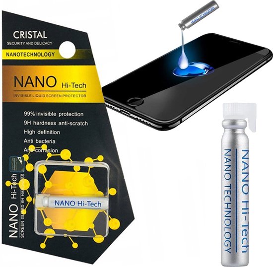 Nano Hi-Tech+ Liquid Screen Protector - Bescherm uw telefoon van krassen en vette vingers - Vloeibare schermbescherming