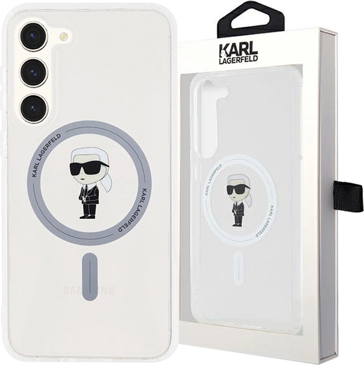 Karl - Lagerfeld - IML Ikonik MagSafe hoesje voor Samsung Galaxy S23 - transparant