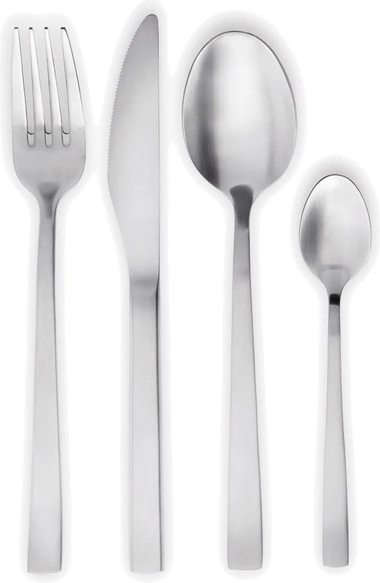 Arcos Serie Toscana - Bestek Van 24 Stuks In Een Geschenkdoos  6 Messen 12 Lepels 6 Couverts Monoblok Uit Een Stuk In Staal