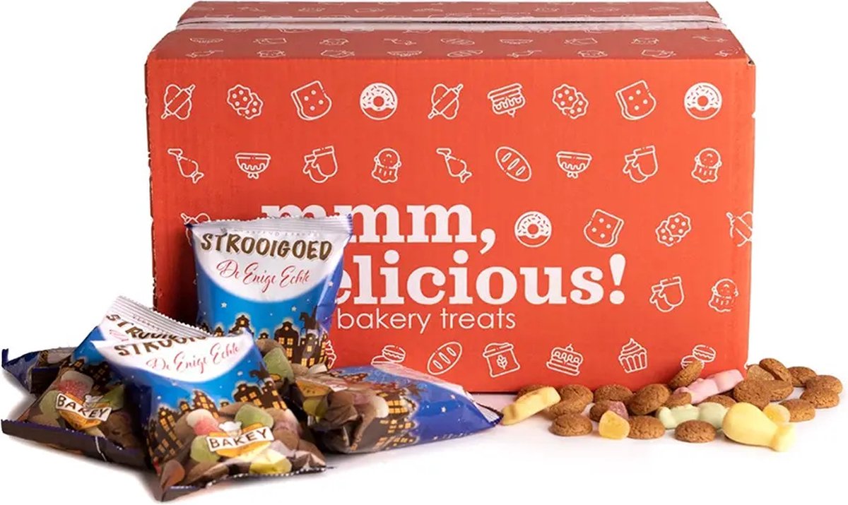 Bakey uitdeeldoos Strooigoed 50 x 50 gram (p.st. € 0,50) - deBakkerij.com