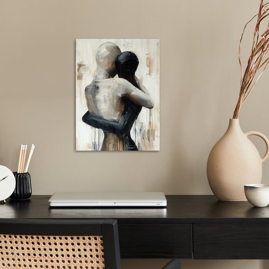 Poster 30x40 cm - Abstract - Liefde - Zwart wit - Modern - Posters - Kamer decoratie - Wanddecoratie woonkamer - Muurdecoratie slaapkamer