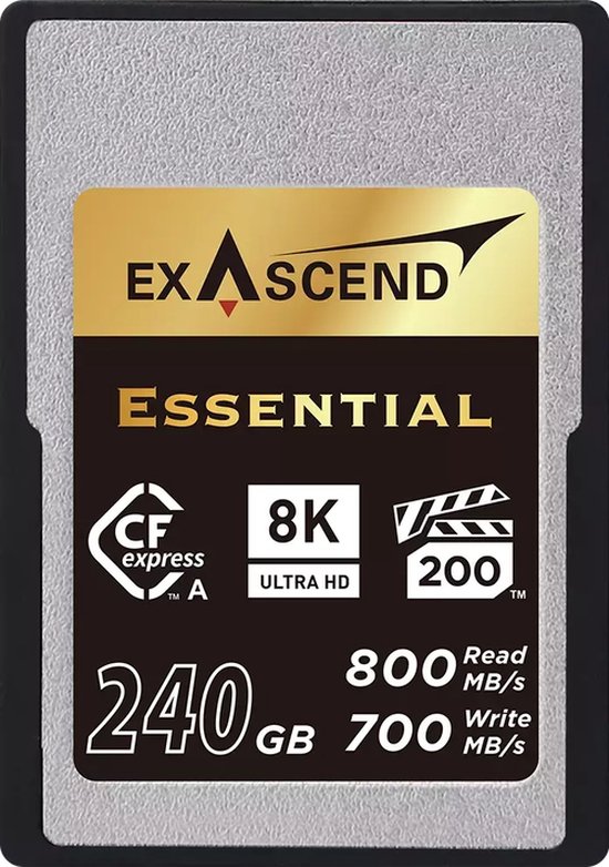 Exascend ESSENTIAL, 240 GB, CFexpress Type A, 800 MB/s, 700 MB/s