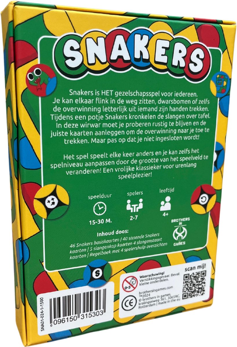 Asmodee kaartspel Snakers familiespel kleurrijk slangen spel. — afbeelding 5