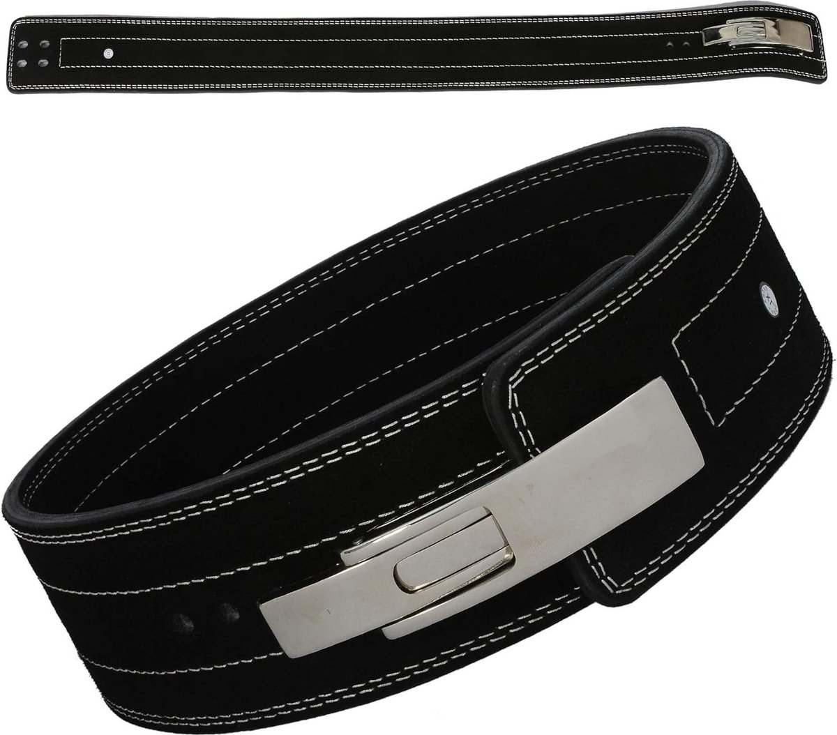 Gewichtheffen Sportschoolriem Leer Hendel Professioneel- Zware Gewichten Training Ondersteuning - 10 cm Breed - 10 mm Dik