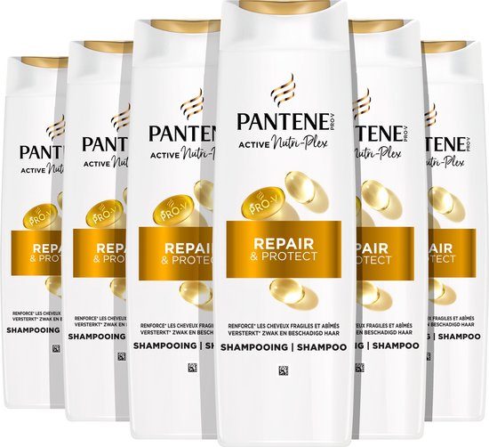 Pack économique de six bouteilles de shampooing Pantene Pro-V Active Nutri-Plex Réparation & Protection.
