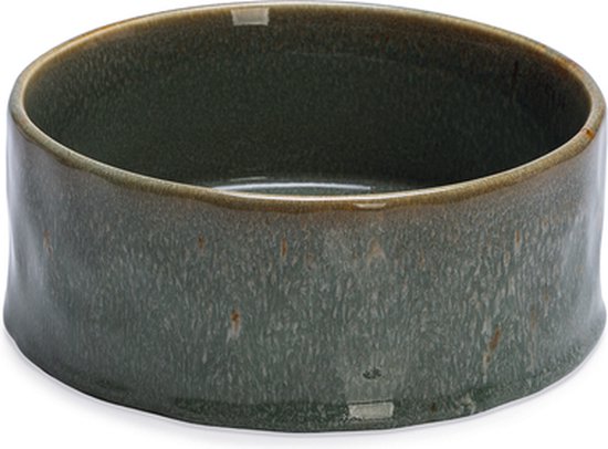 Designed by Lotte Eetbak Jace - Hondenvoerbak - Keramiek - Groen - 18 cm - 1200 ml
