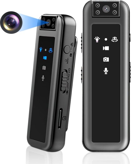 Spy Camera HD 1080p kleine camera 180° draaibare lens draagbare videocamera beveiligingscamera ondersteuning foto en video met loop-opname - Mini-camera met body en videorecorder
