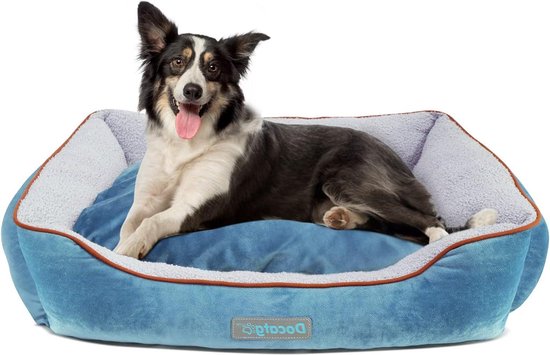 lionto Hondenkussen gemêleerd met afneembare Hoes, Knus Huisdierenbed met comfortabele Instap voor Honden en Katten, (S) 75x60 cm, Zacht Hondenbed met Antislip Bodem, Bruin lionto Hondenkussen gemêleerd met afneembare Hoes, Knus Huisdierenbed met comfortabele Instap voor Honden en Katten, (S) 75x60 cm, Zacht Hondenbed met Antislip Bodem, Bruin