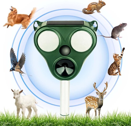 Kattenverjager Ultrasone Zonne energie Tuin Duiven Vogels Honden Katten kattenverjager-ultrasone-zonne-energie-tuin-duiven-vogels-honden-katten