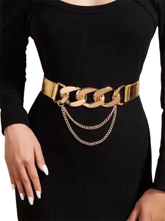 Luxueuze hoge taille riem PU Leder Modieus Ketting