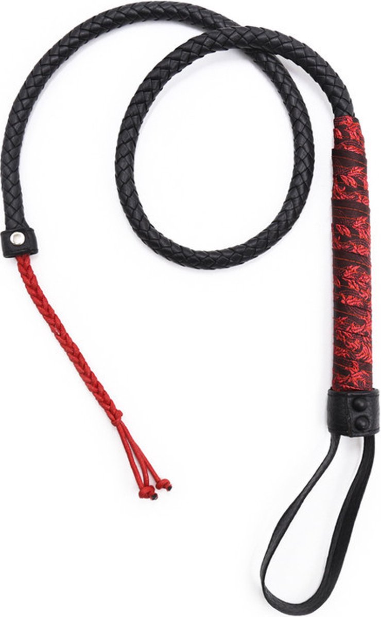 Goedkoopste vscnovelty® Erotische Zweep - BDSM - Bondage - Sm zweepje - Leer - Zwart