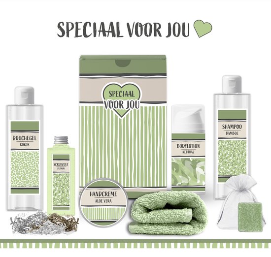 Foto: Geschenkset speciaal voor jou 7 producten 830 gram giftset voor haar luxe cadeaubox wellness set cadeaupakket cadeau vrouw vriendin zus moeder mama moederdag verjaardag kerstpakket kerstcadeau groen kerst geschenk