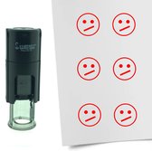 CombiCraft Tampon Smiley Weird 10mm rond - Encre rouge