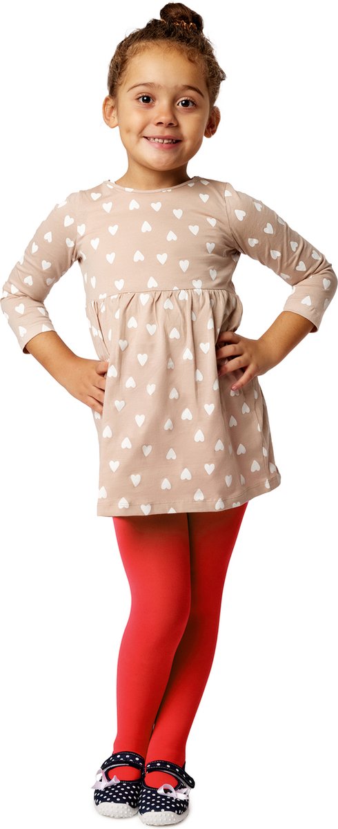 Merry Style WL-010 Kinderen Panty - 60 DEN -Microvezel - Meisjes - Polyamide - Rood - 128-134