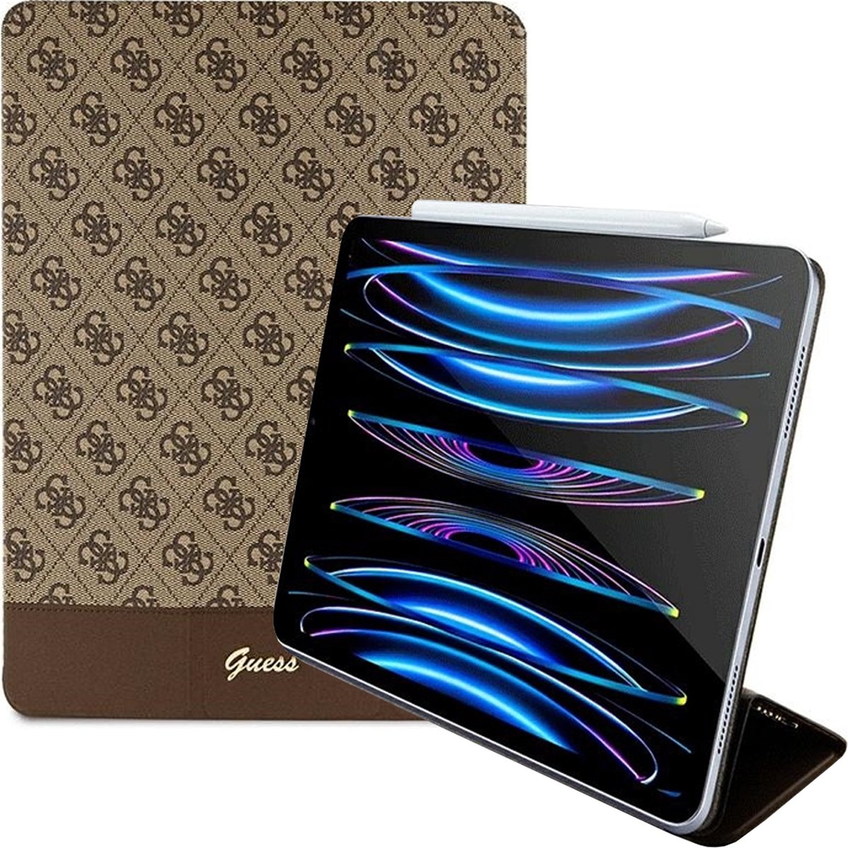 Guess 4G Stripe Allover - Apple iPad Pro 12.9" (2021/22) - Bruin