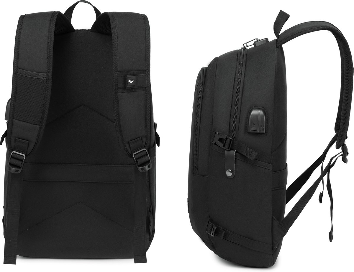 Liuwei Waterdichte Laptoprugzak Hard Shell - Anti-Diefstal Met TSA Slot En USB Poort, 15.6 Inch
