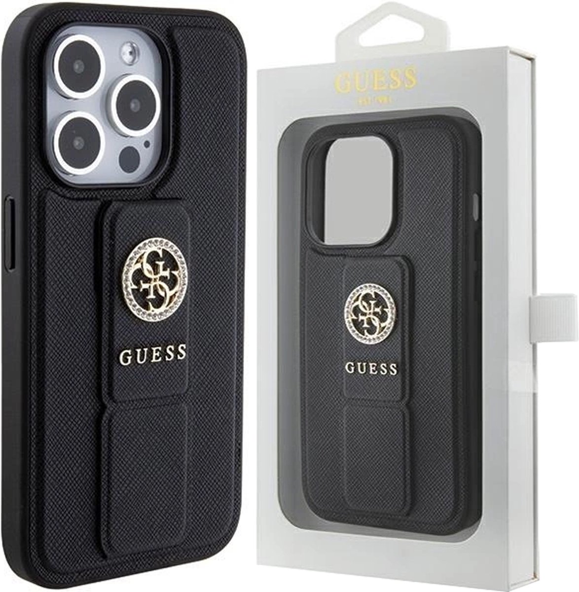 Guess Guhcs24Mhdgppd S24 S926 Złoty Gold Hardcase Rhinestone Triangle - View #9