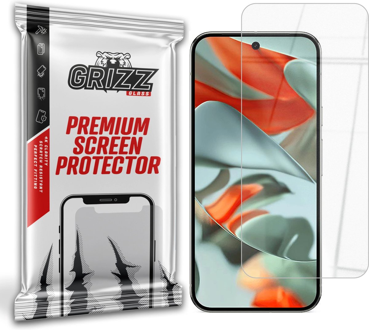 GrizzGlass HybridGlass Screenprotector voor Google Pixel 9 Pro XL - Transparant