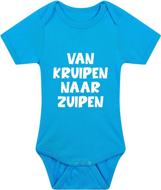 De ramper à boire | Garçon | Body Bébé 74/80 | Bleu | Body | À la bouteille | Bouteille | Drôle | Cadeau