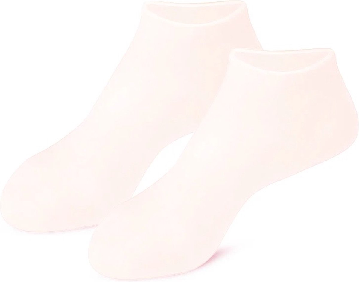 WiseGoods Premium Siliconen Sokken Dames & Heren Verzorging Voeten Voetverzorging Sok Na Voetenbaden Voetmasker 35-43 Beige