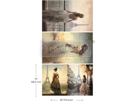 Redesign - Decoupage Tissue Paper PACK - Bridal Bliss - 3vellen 49,53 x 76,2 cm
