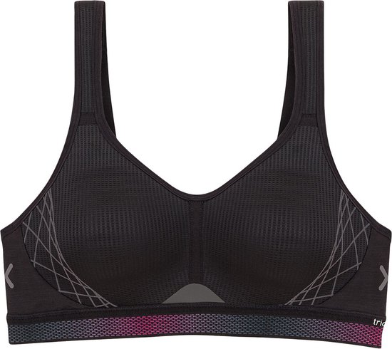SYROKAN Sportbeha Vrouwen Max Control Solid High Impact Plus Size Onderdraad Sport BH met beugel voor grote maten Rhodoniet roze 90E