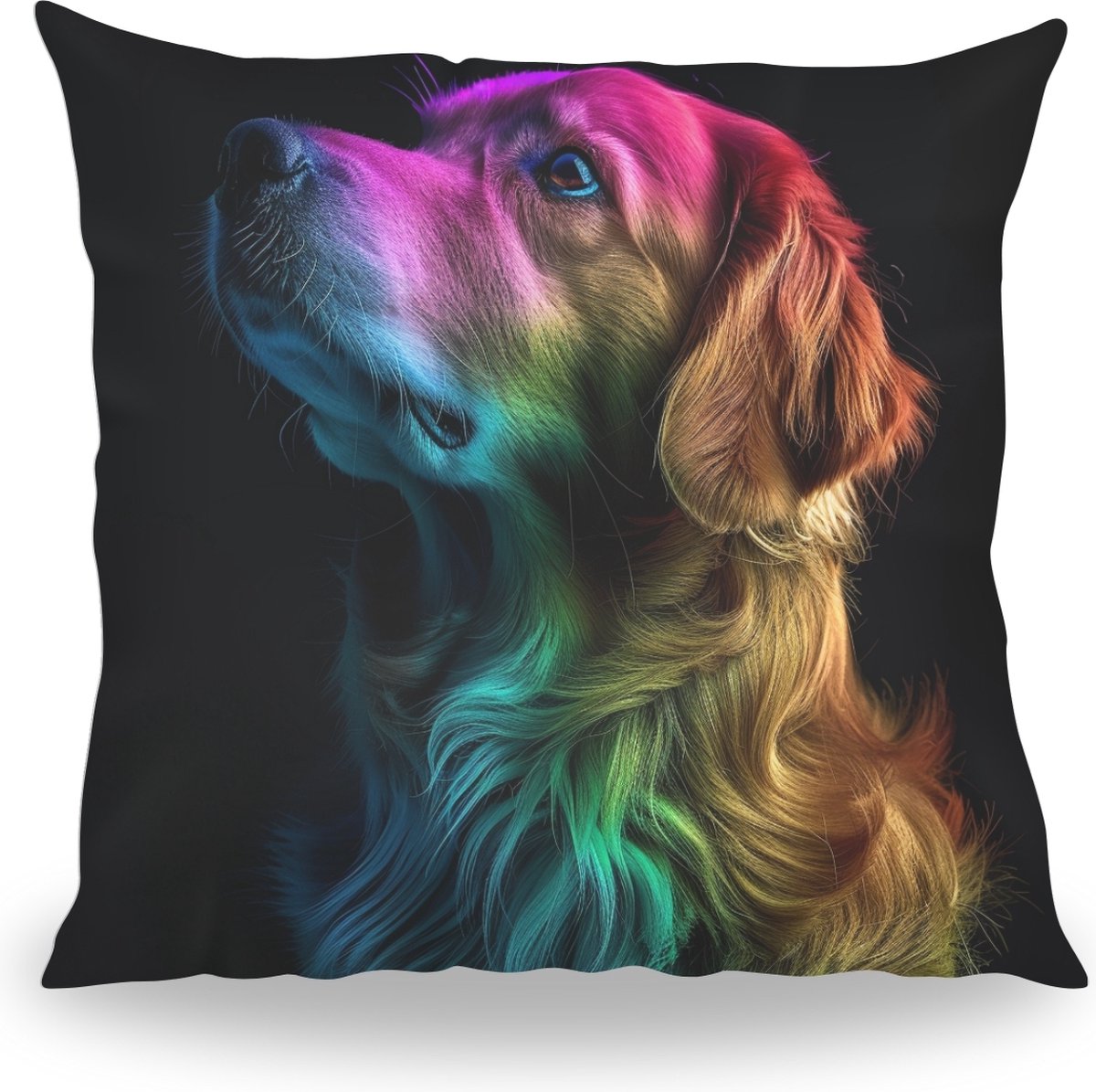 Kussen - Huisdier Portret - Golden Retriever 1 Color - 50 cm