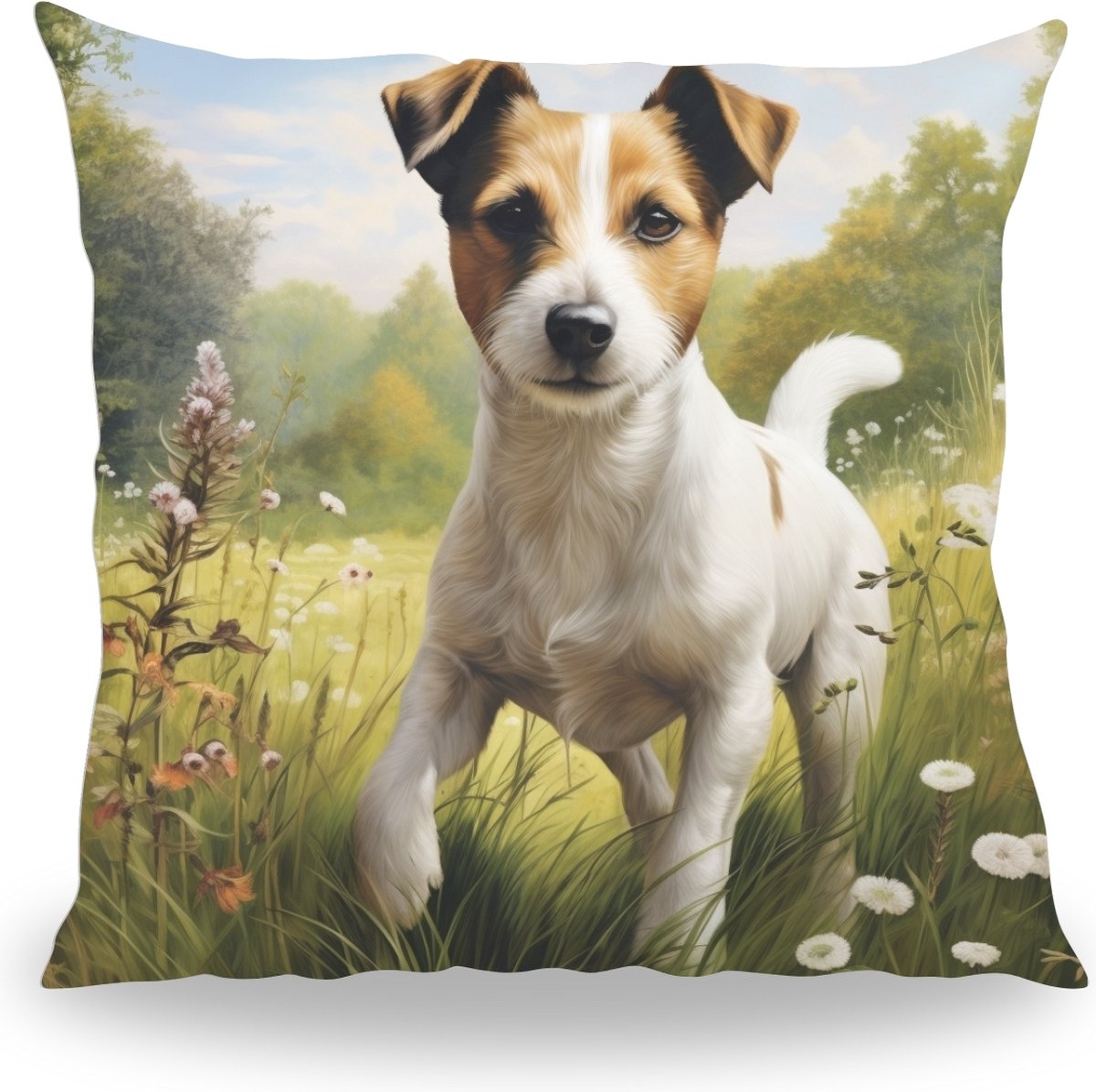 Kussen - Huisdier Portret - Jack Russel 1 - 50 cm