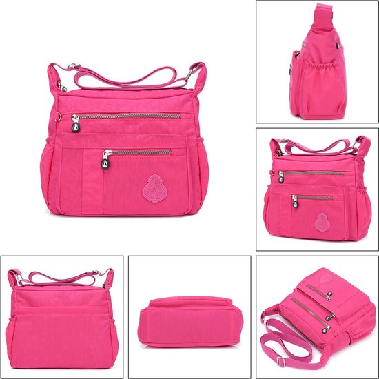 NOTAG Schoudertas voor dames, licht, schoudertas, meerdere zakken, waterdicht, nylon, voor reizen, Lh, één maat, casual