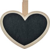 Tableau Noir En Forme De Cœur Vintage 31x28cm - Ardoise Décorative à Suspendre Avec Craie