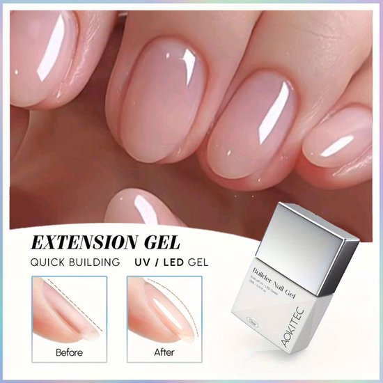 Foto: Biab builder gel in a bottle gellak transparant builder gel 15ml builder gel nagellak gel nagels nagelverlenging builder gel transparant clear