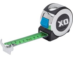 Pro meetlint - Metrisch meetlint Zwart zilver - 5m met SEO - OX Tools P020905 Rolmaat